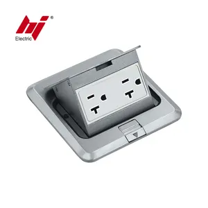 Normal/Soft Nickel Plated Pop Up Floor Box Socket Outlet With EU UNIVERSAL AUSTRALIAN UK SOUTH AFRICA Type Sockets And RJ45