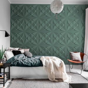 Innenwand-Tapete aus PVC-Material Dekorative Wandverkleidung Weiß Selbstklebende 3D-Wandpaneele 12er-Pack 3D-Platten - Product Image 4