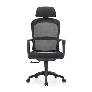 Chaise de bureau de direction ergonomique et réglable en maille avec dossier haut moderne de luxe nouveau design pivotant - Product Image 3