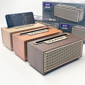 Altavoz Portátil Inalámbrico Retro GAS-XM5 con Acabado de Madera, Bluetooth 5.0, Mini Altavoz para Exteriores con Subwoofer para Teléfonos - Product Image 3