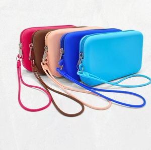 Pochette da Trucco in Silicone di Alta Qualità alla Moda, Borsa da Viaggio Grande Impermeabile con Cerniera, Beauty Case da Esterno e Portamonete - Product Image 1