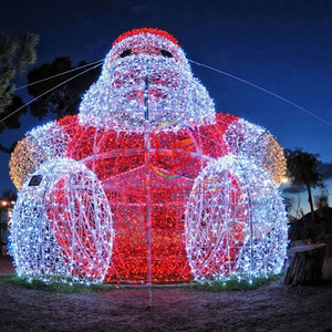 Đèn Pha Lê Họa Tiết 3d Cho Xe Trượt Tuyết Giáng Sinh Và Ông Già Noel, Đèn <span class=keywords><strong>LED</strong></span> Họa Tiết 3d Trang Trí Giáng Sinh, Đèn Họa Tiết 3d Cổ Tích - Product Image 4