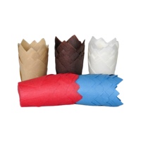 Blanc/naturel/bleu/rouge/marron 5 couleurs mélangées Pack papier sulfurisé tulipe cuisson tasse-Base 2 "(50mm) X1000pcs