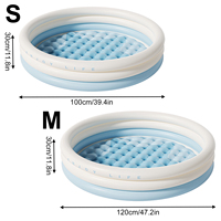 Piscine à balles gonflable en PVC motif ours mignon, fond rembourré, pour enfants, idéale pour la maison et la crèche - Grande Vente
