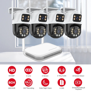 Système <span class=keywords><strong>de</strong></span> <span class=keywords><strong>surveillance</strong></span> ICsee 6mp <span class=keywords><strong>Kit</strong></span> <span class=keywords><strong>de</strong></span> caméra Ip Cctv sécurité extérieure 3pm Wifi ptz <span class=keywords><strong>Kit</strong></span> <span class=keywords><strong>de</strong></span> caméra système sans fil enregistrable Kits Nvr - Product Image 3