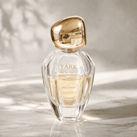 YARK Eau De Parfum 50ml Botella de Vidrio con Tapa Dorada 100ml Botella de Perfume Redonda de Lujo con Cajas de Perfume