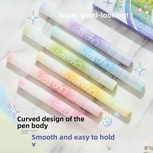 <span class=keywords><strong>Evidenziatore</strong></span> Fluorescente <span class=keywords><strong>Cancellabile</strong></span> a Doppia Punta, 6 Colori, Grande Capacità, Triangolare, Facile da Impugnare, per Doodling, Marcatura e Journaling - Product Image 4