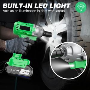 20V Cordless Impact Wrench DIY Grade With 320Nm Torque <b>Battery</b> Powered Car Support Local EU Warehouse Drop Shipping CW-20C-2 Cor - Product Image 5