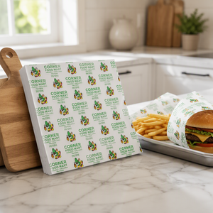 Folhas de Papel Antigordura Pré-Cortadas e Resistentes a Óleo para Embalagem de Cestas de Hambúrguer, Fornecedor Atacadista com Baixo MOQ - Product Image 3