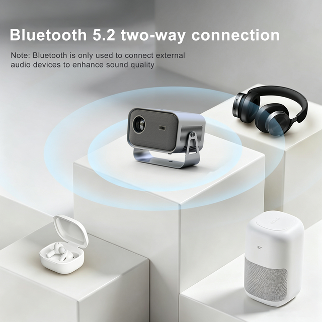 [FACTORY OEM ODM] Android 14.0 Mini Portable 1080P LED HD Smart Android 14.0 Projector