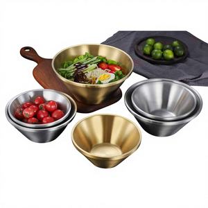 Tazones de Doble Pared de Alta Gama Hechos con Acero Inoxidable de Grado Alimenticio Ecológico para Uso en Hoteles, Restaurantes y Hogares, Seguros y Duraderos - Product Image 1