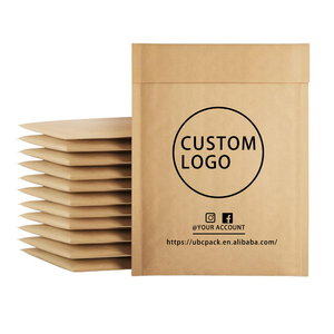 Sobre de Envío Negro Acolchado con Burbujas de Papel Kraft Biodegradable y Reciclable con Logotipo Personalizado - Product Image 2