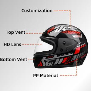 Casques de <span class=keywords><strong>Moto</strong></span> PP de Haute Qualité pour Hommes <span class=keywords><strong>Casque</strong></span> Intégral Anti-Collision pour Cyclisme Protection de Tête Fabricant de Motos Personnalisées - Product Image 2