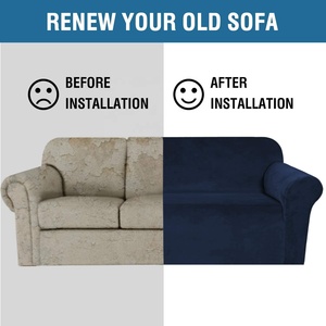 Copridivano in Velluto <span class=keywords><strong>per</strong></span> Poltrona a 1 Posto, Fodera Elastica Universale, Protezione <span class=keywords><strong>per</strong></span> Sedia da Soggiorno, Casa - Product Image 6
