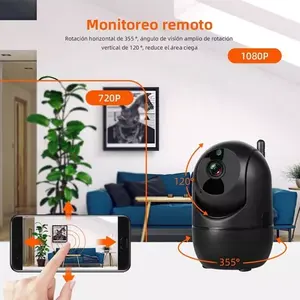 Caméra de sécurité sans fil Ultra HD 1080p avec vue grand angle de 120° et connectivité Wi-Fi pour la surveillance à domicile sur les tables - Product Image 5