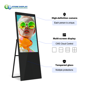 โปสเตอร์แบบพกพา singage Kiosk สมาร์ทแอนดรอยด์เครือข่ายโฆษณาจอแสดงผลดิจิตอลโปสเตอร์หน้าจอ LCD พร้อมแบตเตอรี่ - Product Image 6