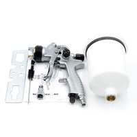 Pistolet à peinture pour voiture haute performance 1.3mm HVLP Buse en argent 319 fabriquée en Chine avec gobelet de peinture de 600ml Pistolet à air personnalisable OEM