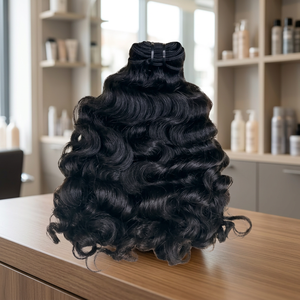 VGP Mèches de cheveux humains indiens Remy bruts, cheveux de temple vierges, extensions à double trame machine, 100g - Product Image 3