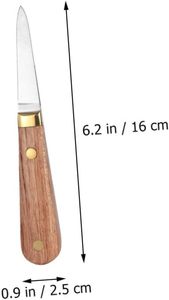 Ouvre-huîtres Premium avec logo personnalisé, manche en bois, acier inoxydable, outil pour fruits de mer, couteau à ouvrir les huîtres - Product Image 2