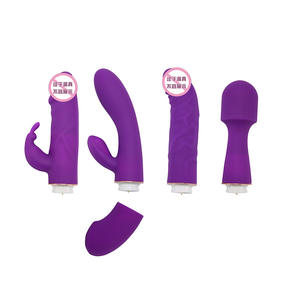 Набор из 4 вибраторов фиолетового цвета Женская Вагина девушки киска Av персональная двойная палочка секс-игрушка мини-палочка массаж для женщин - Product Image 1