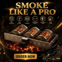 Support de rôtissoire automatique en gros, 9 brochettes, paniers de barbecue, alimentation USB, largeur réglable, personnalisable OEM