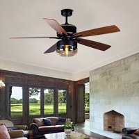 Ventilateur de plafond universel à fonctionnement silencieux avec télécommande, kit d'économie d'énergie, ventilateur de plafond de luxe avec lumière