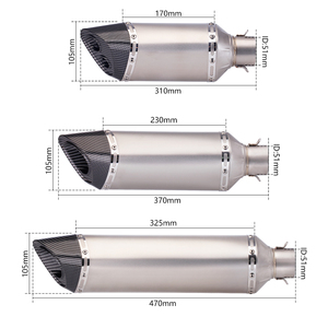 ท่อไอเสียรถจักรยานยนต์ดัดแปลง yoshimura 51มม., ท่อไอเสีย R17สำหรับ PCX nMax aerox Z400 <span class=keywords><strong>Z250</strong></span> 650 Cbr150r R15v3 Cbr250rr - Product Image 5