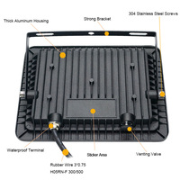 Reflector de Aluminio para Exteriores, 100W, 9000lm, con Carcasa Blanca o Negra Opcional, IP66 Impermeable, Alta Calidad, Precio al por Mayor