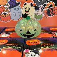 Jouets anti-stress Citrouille d'Halloween en gel pailleté à presser, idéal pour les fêtes et la relaxation