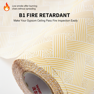 <span class=keywords><strong>Film</strong></span> PVC gaufré de bonne qualité, opaque, isolant thermique, résistant à l'humidité et au feu, pour dalles de plafond en PVC et plâtre - Product Image 3