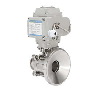 วาล์วบอลสแตนเลสเกรด 304 สำหรับงานสุขาภิบาล แบบสามชิ้น ติดตั้งที่ก้นถัง มีตัวเลือกแบบกึ่งปิดและแบบปิดสนิท - Product Image 1