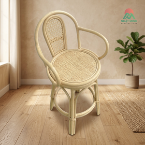 Silla Infantil de Ratán Nhat Minh, Respaldo Redondo Sólido, Estilo Tropical, Muebles Infantiles Ecológicos para Interiores - Product Image 3