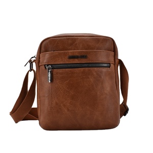 Sac à bandoulière en cuir PU pour hommes, sacoche imperméable, personnalisé, OEM, vente en gros, collection - Product Image 1