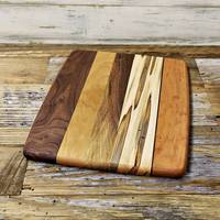 Planche à découper en bois de noyer, cerisier et érable, écologique et durable, avec poignée, grande forme rectangulaire, épaisseur 1,5 cm, pour la préparation des légumes
