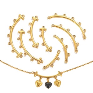 ตัวเชื่อมต่อแบบโค้งหลายวง |   สแตนเลสสตีลชุบทอง 18K PVD แบบโค้ง สำหรับทำสร้อยข้อมือ สร้อยคอ DIY - Product Image 5