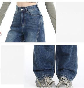 Jeans a Gamba Larga 2026, <span class=keywords><strong>Pantaloni</strong></span> in Denim a Vita Alta, Jeans da Donna, <span class=keywords><strong>Pantaloni</strong></span> <span class=keywords><strong>Larghi</strong></span> Streetwear, Jeans Boyfriend <span class=keywords><strong>per</strong></span> Ragazze - Product Image 4