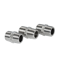 DKV NPT BSPT Raccord de tuyau à mamelon hexagonal DIN Acier inoxydable 201 304 316 Raccords de tuyau à mamelon hexagonal fileté