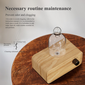 <span class=keywords><strong>Meilleur</strong></span> <span class=keywords><strong>diffuseur</strong></span> nébulisateur sans eau, silencieux, rechargeable, avec base en bois naturel et <span class=keywords><strong>diffuseur</strong></span> d'huiles essentielles en verre avec lumière pour chambre à coucher - Product Image 5