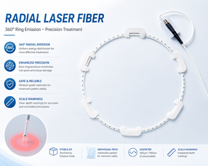 Disponibile in Magazzino Fibra Laser a Emissione Radiale 600/950um 3.0mm Monouso 360 °   Anello in Fibra Ottica Medicale con Scala Graduata - Product Image 1