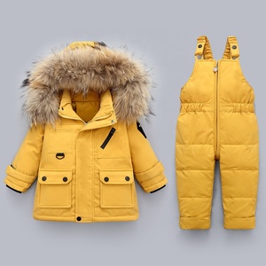 Vestes d'hiver pour enfants tendance 2022, salopettes chaudes pour filles en bas âge, manteaux en duvet pour bébés garçons de 0 à 4 <span class=keywords><strong>ans</strong></span>, ensemble de vêtements en duvet pour enfants -30 - Product Image 4