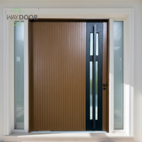 Porte extérieure en bois massif en acajou, chêne et épicéa, insonorisée, pour villa personnalisée, sécurité, porte pivotante simple en bois massif pour maisons
