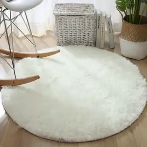 Tapis imprimé Floral rond en Jute, 1 pièce, tissu en velours Polyester, vente en gros, Non tissé, pièce