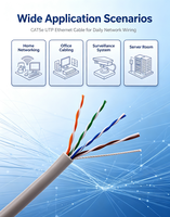 Kabel AMPXL Cat5e UTP 24AWG Tembaga Padat Cca Kabel LAN