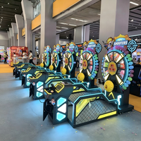 Machine de jeu de tir de ballons gonflables automatique, type carrousel, avec pistolet laser, fonctionnant à pièces et cartes, pour centres commerciaux