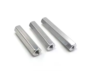 Columna Hexagonal M3M4 Personalizada con Doble Tuerca Integrada de Aluminio Pulido No Estándar, de Fábrica de Metales China - Product Image 3