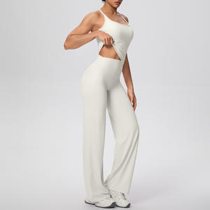 Ensemble de vêtements de yoga pour femmes de haute qualité, 2 pièces, haute élasticité, course à pied, sport, gym, fitness, entraînement, vêtements de sport - Product Image 4