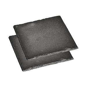 KESPER <b>Serving</b> Plate <b>Set</b> Of 2 Black Slate Rectangular For Dining Table Use - Product Image 1