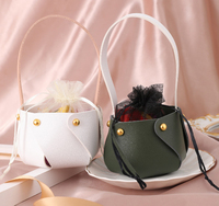 MINI panier en PU élégant avec boîte à bonbons pour fête de mariage
