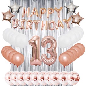 Decorazioni per Festa di Compleanno 18 Anni, Striscione 'Happy' e Palloncini in Lattice con Coriandoli per Celebrare <span class=keywords><strong>l</strong></span>'Anno XVIII - Product Image 2