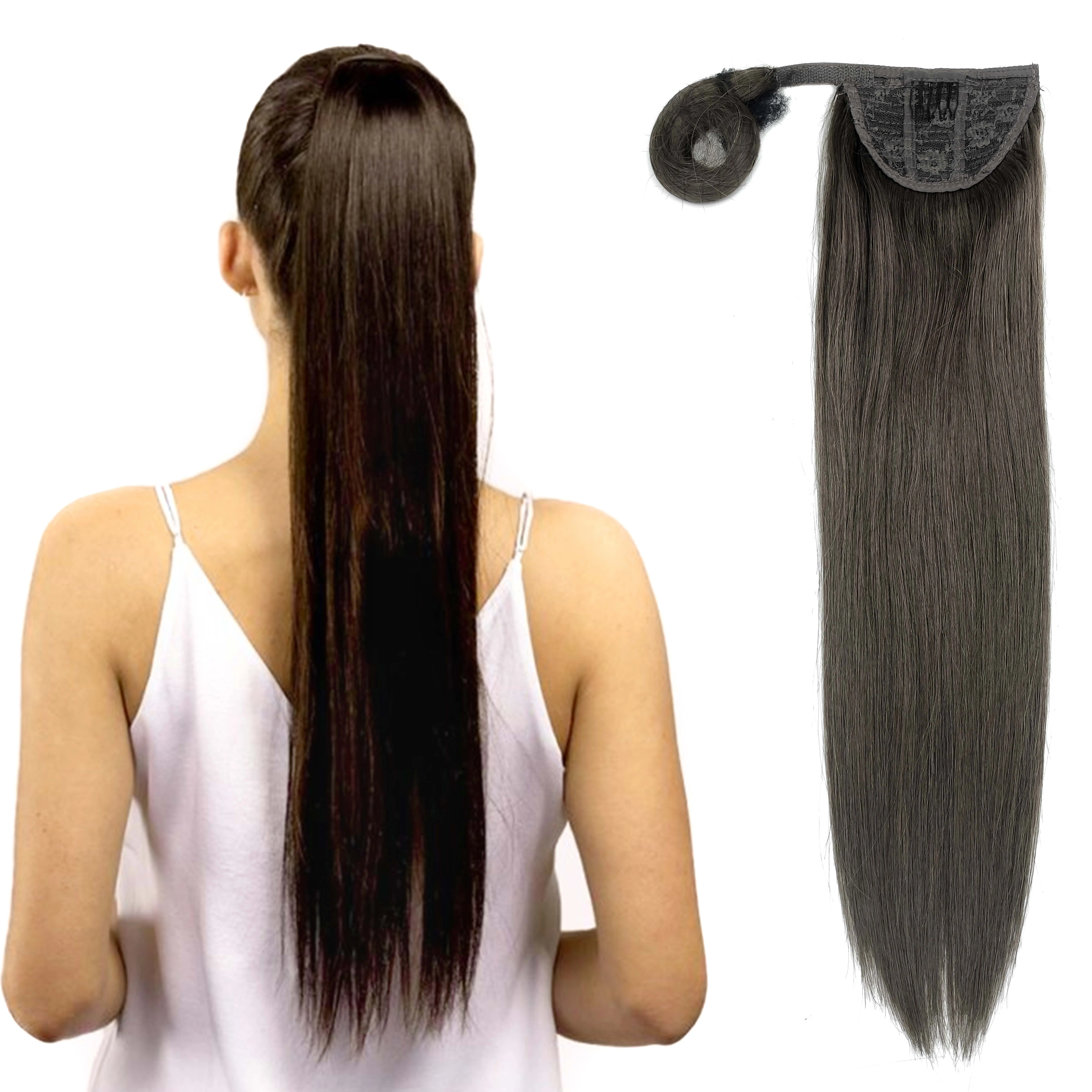 New Stylish Premium Ponytail Clip on Hair Extensions Luxury Ponytail Extension Human Hair